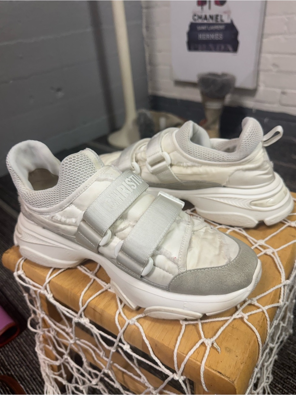 Christian Dior D-Wander Velcro Strap Sneakers Sz 39.5